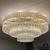 Stor Plafond Kristall Ø100cm Marbella Guld