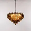 Kristallkrona Ø63xH46cm Krom/Cognac - Catania