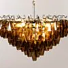 Kristallkrona Ø63xH46cm Krom/Cognac - Catania