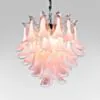 Kristallkrona Ø45xH50cm Rosa/Krom - Livorno