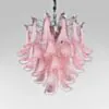 Kristallkrona Ø45xH50cm Rosa/Krom - Livorno