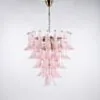 Kristallkrona Ø66xH75cm Rosa/Mässing - Livorno