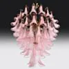 Kristallkrona Ø66xH75cm Rosa/Mässing - Livorno