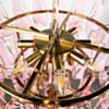 Kristallkrona Ø66xH75cm Rosa/Mässing - Livorno