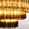Kristallplafond 80cm Cognac/Krom - Verona