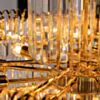 Stor Kristallkrona Ø80xH260cm Mansion Guld