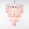 Kristallkrona Ø66xH75cm Krom/Rosa - Neapel