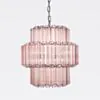 Kristallkrona Ø44cm Rosa/Krom - Verona