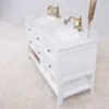 Dubbel Kommod Badrum 140cm Utah Vit - Vit Marmor