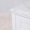 Dubbel Kommod Badrum 140cm Utah Vit - Vit Marmor