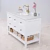 Kommod Badrum 120cm Utah Vit - Vit Marmor