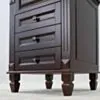 Kommod Badrum 60cm Nashville Mörkbrun - Svart Granit