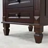 Kommod Badrum 60cm Nashville Mörkbrun - Grön Marmor