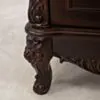 Kommod Badrum 60cm Ottawa Mörkbrun - Grön Marmor
