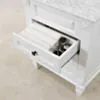 Kommod Badrum 60cm Nashville Vit - Vit Marmor