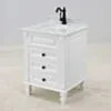 Kommod Badrum 60cm Nashville Vit - Vit Marmor