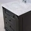 Kommod Badrum 60cm Nashville Svart - Vit Marmor