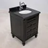 Kommod Badrum 60cm Nashville Svart - Svart Granit