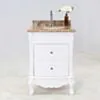 Kommod Badrum 60cm Ottawa Vit - Beige Marmor