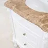 Kommod Badrum 60cm Ottawa Vit - Beige Marmor