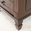 Kommod Badrum 60cm Nashville Mörkbrun - Beige Marmor