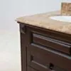 Kommod Badrum 60cm Nashville Mörkbrun - Beige Marmor