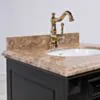 Kommod Badrum 60cm Nashville Svart - Beige Marmor