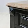 Kommod Badrum 60cm Nashville Svart - Beige Marmor