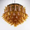 Kristallplafond Ø65xH52cm Bärnsten/Krom - Livorno