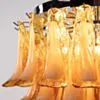 Kristallplafond Ø65xH52cm Bärnsten/Krom - Livorno