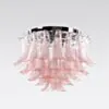 Kristallplafond Ø65xH52cm Rosa/Krom - Livorno