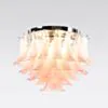 Kristallplafond Ø65xH52cm Rosa/Krom - Livorno