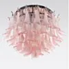 Kristallplafond Ø65xH52cm Rosa/Krom - Livorno