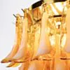 Kristallplafond Ø65xH52cm Bärnsten/Mässing - Livorno