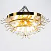 Kristallplafond Ø65xH52cm Rosa/Mässing - Livorno