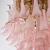 Kristallplafond Ø65xH52cm Rosa/Mässing - Livorno