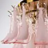 Kristallplafond Ø65xH52cm Rosa/Mässing - Livorno
