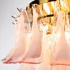 Kristallplafond Ø65xH52cm Rosa/Mässing - Livorno