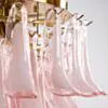 Kristallplafond Ø65xH52cm Rosa/Mässing - Livorno