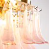 Kristallplafond Ø65xH52cm Rosa/Mässing - Livorno