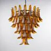 Kristallkrona Ø66xH75cm Amber/Krom - Livorno
