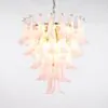 Kristallkrona Ø66xH75cm Rosa/Mässing - Livorno