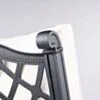 Loungefåtölj Svart 2-pack Aluminium Florence