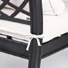Loungefåtölj Svart 2-pack Aluminium Florence