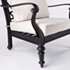 Loungefåtölj Svart 2-pack Aluminium Florence