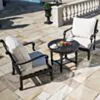 Loungegrupp Svart Aluminium 2-pers - Florence