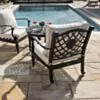 Loungegrupp Svart Aluminium 2-pers - Florence