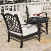 Loungegrupp Svart Aluminium 2-pers - Florence