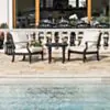 Loungegrupp Svart Aluminium 2-pers - Florence