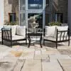 Loungeset Svart Aluminium 2-pers - Capri